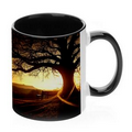 11 Oz. Full Color Two Tone Mug (Maroon Red Handle & Interior)